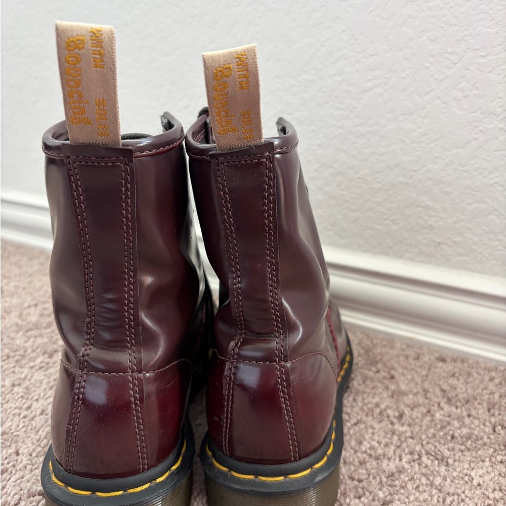 Dr. Martens Dark Red Boots with Black Laces - Picture 4 of 5